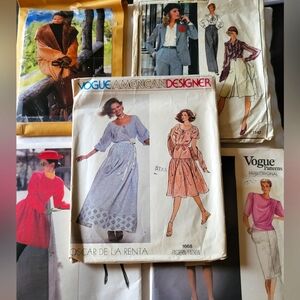 Bundle of 5 vintage sewing patterns - 80's and early 90's